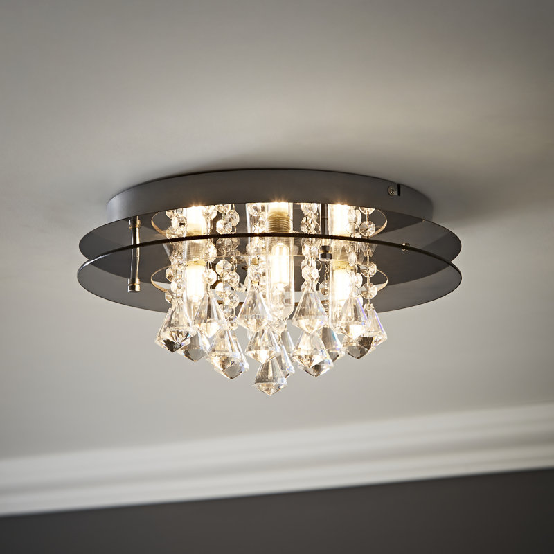 Grier Crystal Flush Mount, No