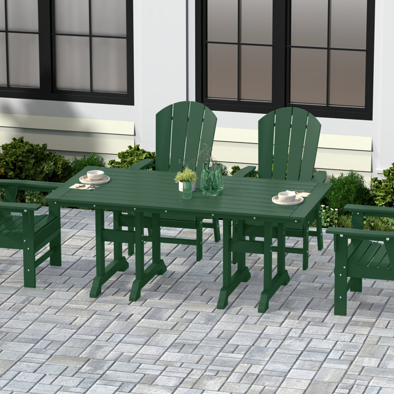 Table de salle à manger Laguna, Vert foncé