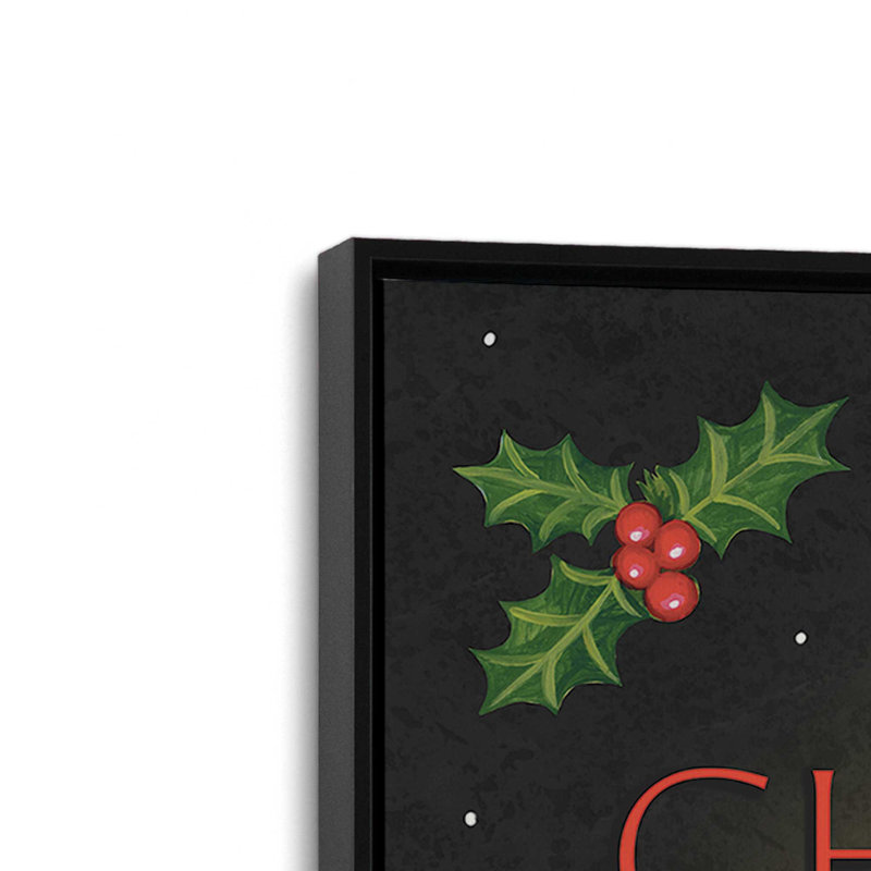 «Merry Christmas Candle» par Annie Lapoint, reproduction d'art, Toile avec cadre, L 24 po x H 36 po, Noir