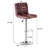 Sanya Swivel Upholstered Faux Leather Adjustable Height Counter Stool-205204793