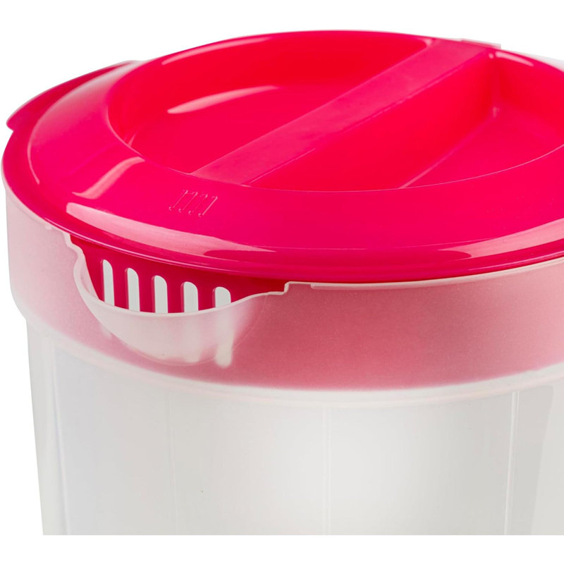 Ensemble de 2 pichets en plastique de 1 gallon avec couvercles pour pichets à thé glacé avec couvercle torsadé
