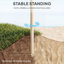 Parasol portatif de style Tiki et accessoires avec parasol de plage en polyester et sable