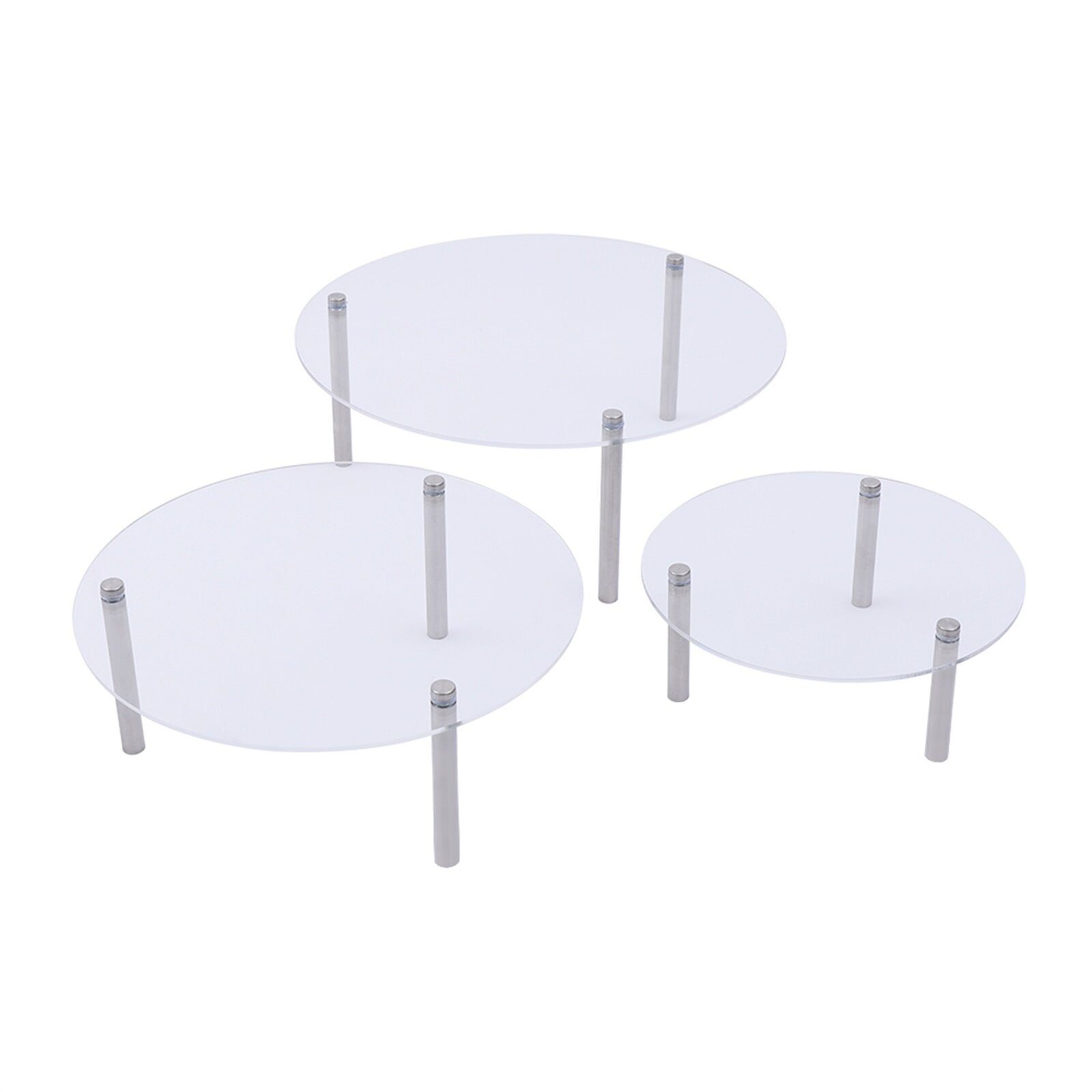 YaoTown 3 Pcs Acrylic Stackable Cake Stand | Wayfair