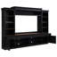 Meuble télé de style Mid-Century 70 79 pouces, deux tablettes réglables, surface imperméable et support à vin avec plateau en noyer, armoires, solutions de rangement diverses