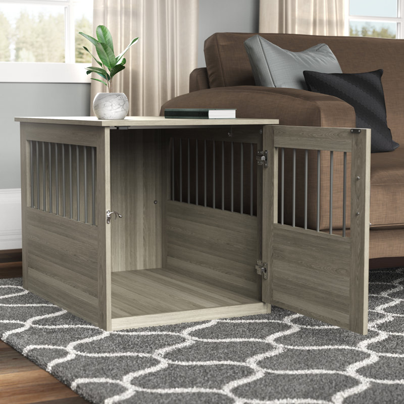 ClosetMaid End Table and Pet Crate, Gray, 25.2" H x 23.4" W x 32.4" D