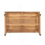 Table basse de patio rectangulaire en bois d'acacia, teck
