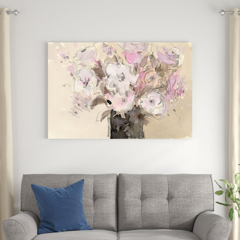 Arrangement mauve I, H 32 po x l 48 po