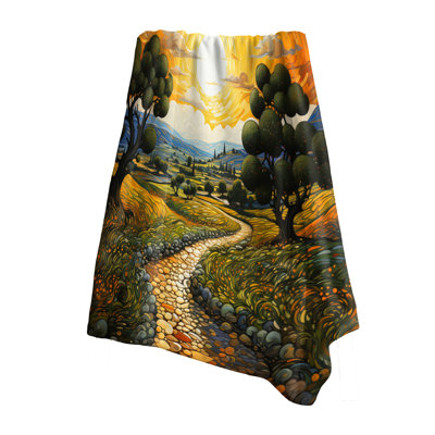 Vangogh Olive Grove In Province - Jeté pour canapé Vangogh