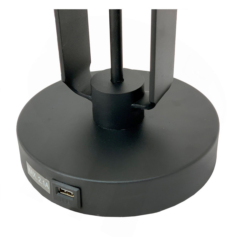 LAMPE DE TABLE CAGE INDUSTRIELLE H 26 po NOIRE