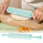 Rouleau à pâtisserie en silicone Rouleau à pâtisserie en silicone 18 po pour la cuisson Rouleau à pâtisserie antiadhésif Poignée en bois Accessoires de cuisine Rouleau à pâtisserie