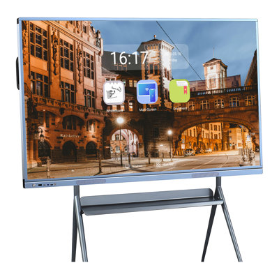JYXCN Smart Board 86 Inch, All-in-One Touch Screen Interactive Whiteboard, Dual Syste Cloud Sharing Connects Remote Teams Smart Board , Ideal for Education, Office & Presentations