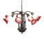 Lustre 7 lumières lys 24 po Tiffany Pond