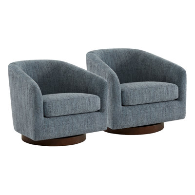 Fauteuil demi-tonneau pivotant Bennett (ensemble de 2)
