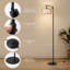 Lampe sur pied en rotin arqué 71 po