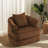 Oversized Upholstered Convertible Accent Barrel Chair-1364856245