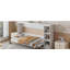 Lit escamotable simple avec bibliothèque, blanc