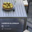 Table de patio extensible Outsunny (inclure seulement la table)