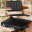 Ensemble de 2 tabourets de bar Mid-Century modernes à hauteur de comptoir pivotant à 360 ° avec pieds en bois et chaises rembourrées en similicuir avec dossier-1754737191-1754737189