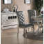 Ensemble de 2 chaises d'appoint luxueuses en bois argenté / polyuréthane revêtu de similicuir gris