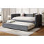 Lit de jour moderne tapissier avec couchette - Aucun sommier requis, support solide-1731226814