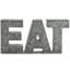 3 Piece EAT Galvanized Metal Wall Décor Set