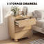 Table de chevet 3 tiroirs de 23,6 po de largeur-1100024731