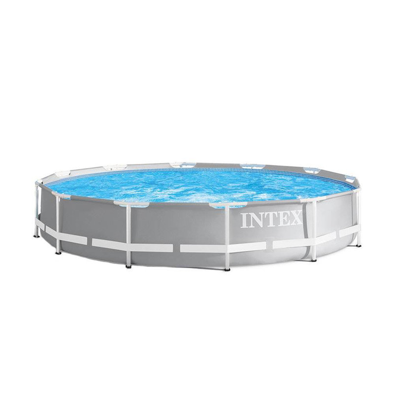 Steel Round Frame Set Pool 30'' H x 144'' W x 144'' L , with Pump Included