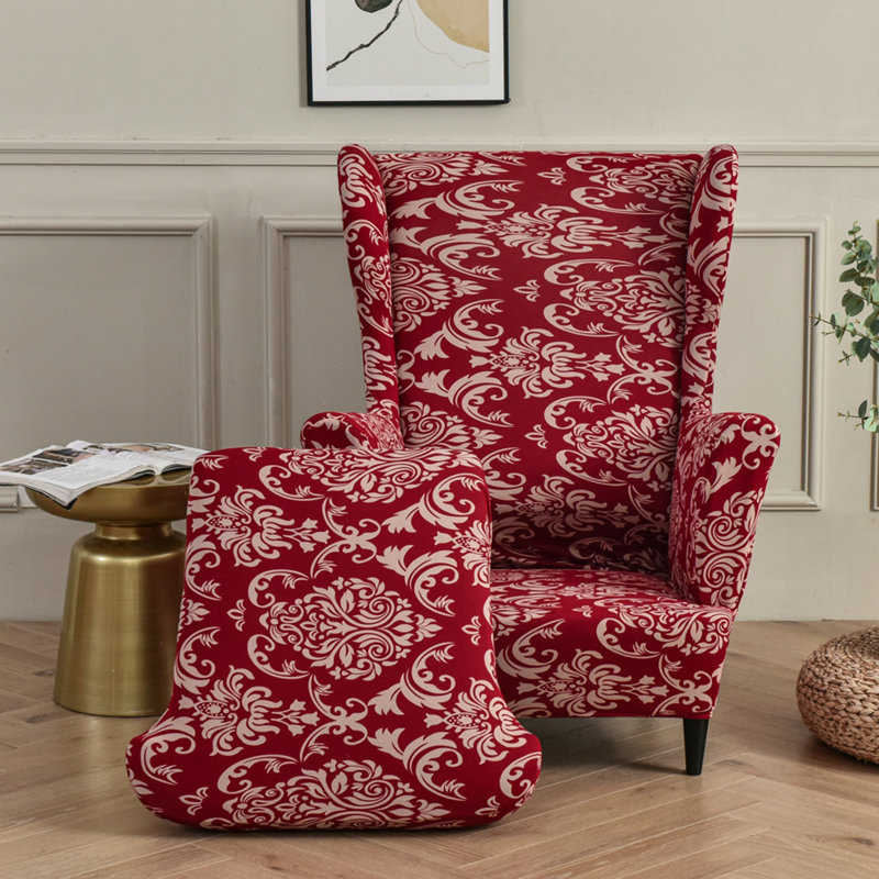 Housse extensible pour tabouret tigre, Coton 100 % rouge