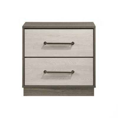 2-drawer Nightstand With Floating Base Design