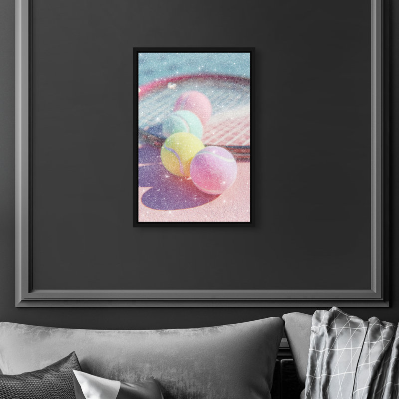 Candy Court Print by Oliver Gal, 55"H x 37"W, Black Floater Frame