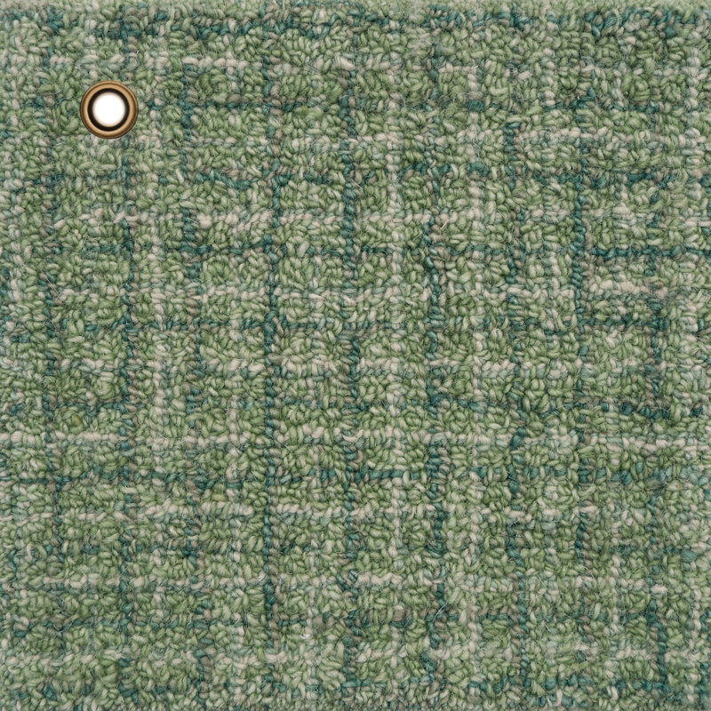 Bryn Hand Tufted Wool Abstract/Houndstooth Area Rug in Forest/White, Rectangle 3' x 5'