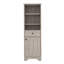 Armoire à linge St. Clair, deux tablettes intérieures, deux tablettes ouvertes, une porte-365597259