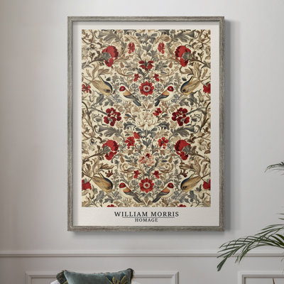 WM MORRIS Series CLXII Framed Print - Solid Wood