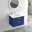 24" Floating Wall Mounted Ferryhill Vanity With White Ceramic Sink And Drawer Storage