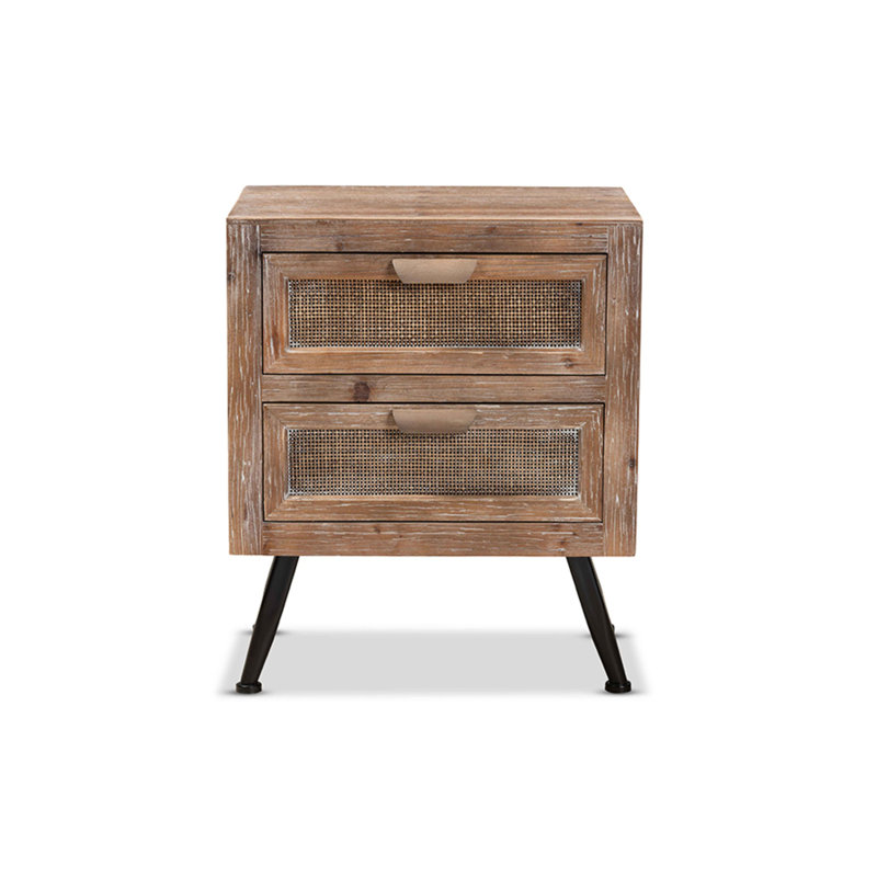 Table de chevet 2 tiroirs Dunneback