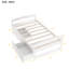 Lit plateforme simple avec deux tiroirs en blanc - Exquis & Space 2 Spacieux et attrayant