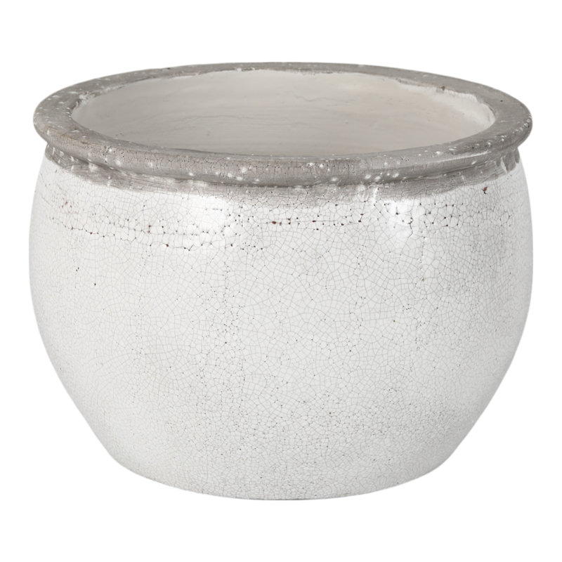 Pot à fleurs Hooge, Blanc, H 9 po x l 13 po x P 13 po