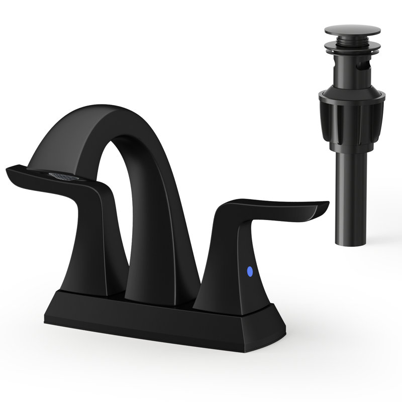 Bathroom Faucets, Faucet For Bathroom Sink - 2 Handle Basin Faucet, 3 Hole 8 Inch Widerspread Bathroom Faucet, Matte Black