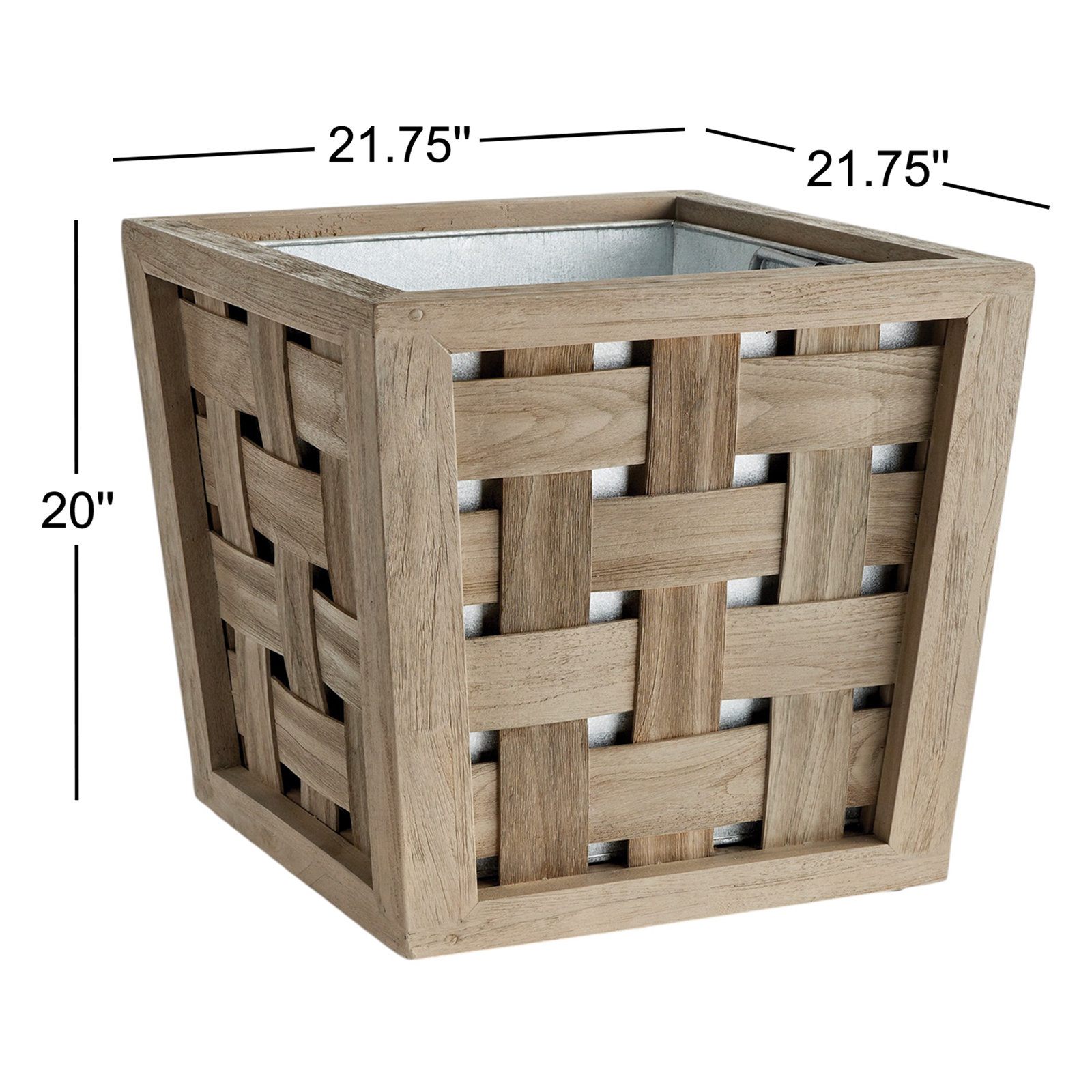Bridgeport Planter Box, 20" H x 21.75" W x 21.75" D