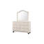 Commode rembourrée en velours 7 tiroirs Sophia