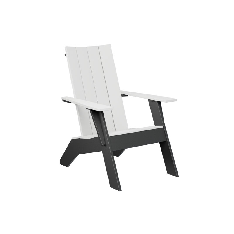 Berlin Gardens Nordic Adirondack Chair, Matte White/Matte Black