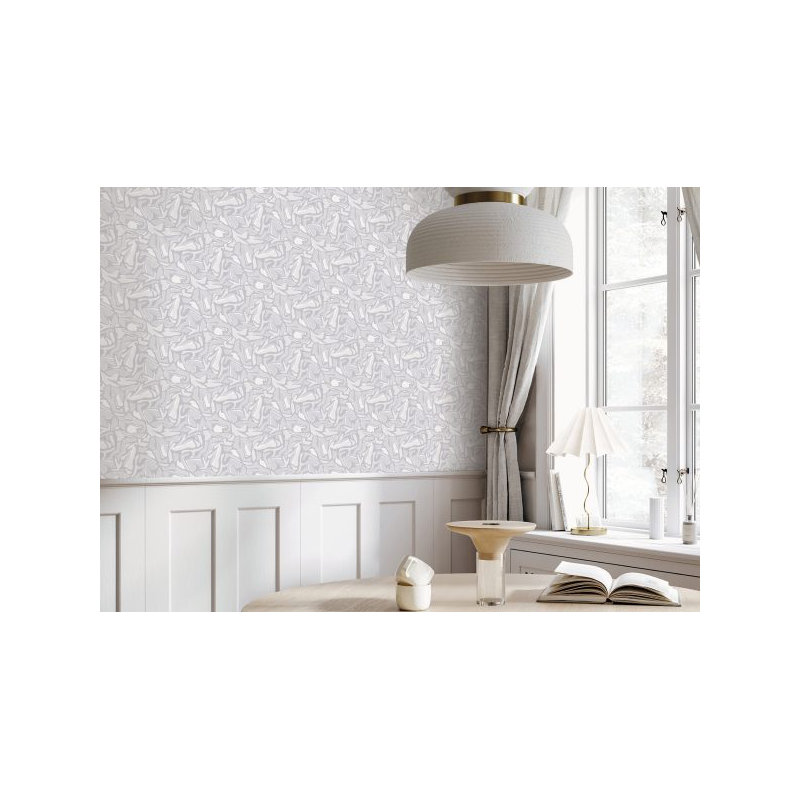 Puzzle Petite 10cm x 60m Wallpaper Roll, Purple