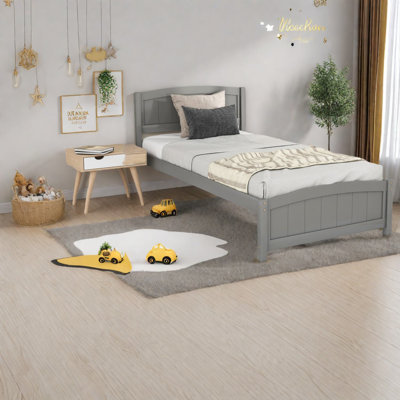 Lits plateforme en bois durable, fabrication en pin massif, style maison moderne