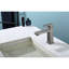 Robinet de salle de bain gris 1,5 / GPM, fabrication en zinc, poignée à fixation sur le comptoir, aspect moderne-129471744