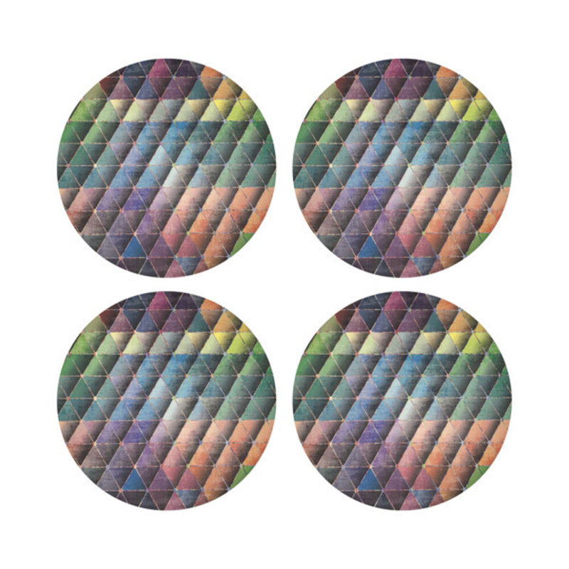 Triage Multi Vegan Leather Round Coasters