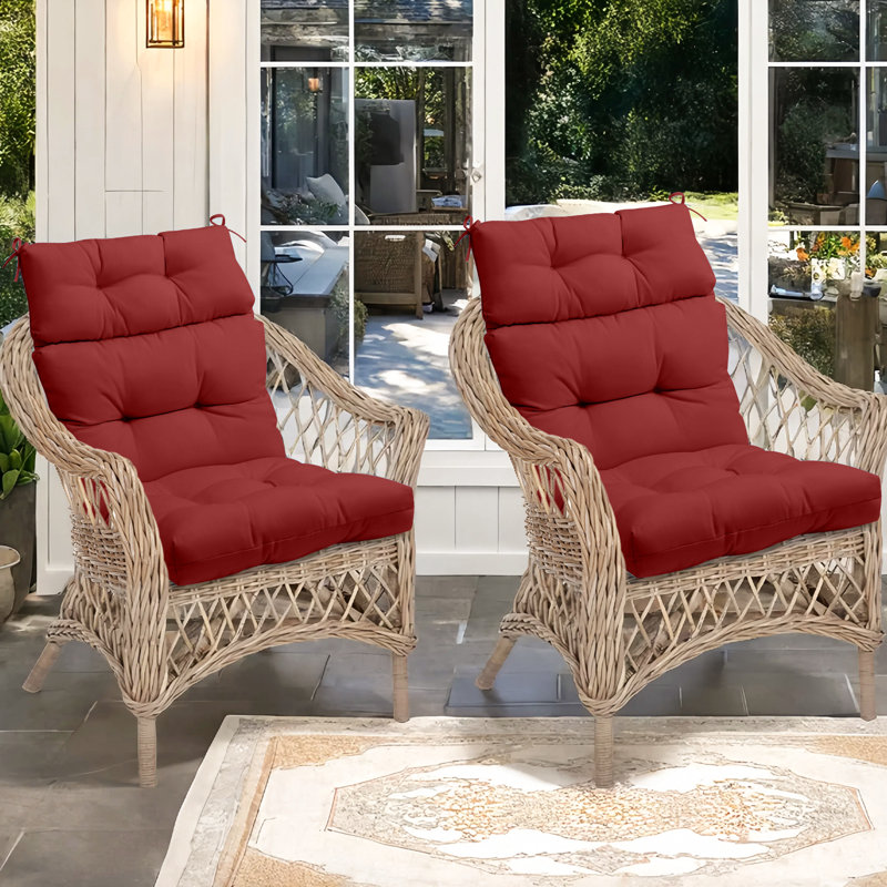Ensemble de 2 coussins de remplacement pour l'extérieur, Rouge