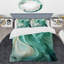 Ensemble de housse de couette géométrique Gree And White Sway Wave Serenity II-101243316