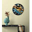 Tempered Glass Abstract Style Silent Wall Clock Unique Home Decor-1926342479