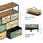 100 cm W Chest of 8 Drawers