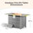 43" Propane Gas Fire Pit Table 50,000 Btu, Csa Certifed With Lid